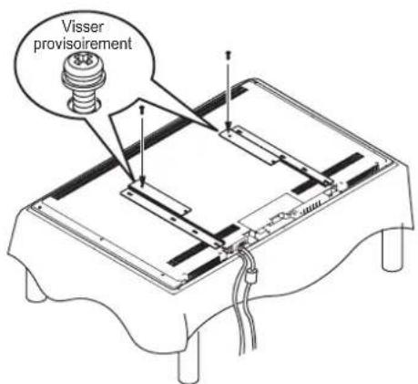 YAMAHA YTSV1100 - Positionnement de l'adaptateur de montage avec la barre de montage pour TV - 6