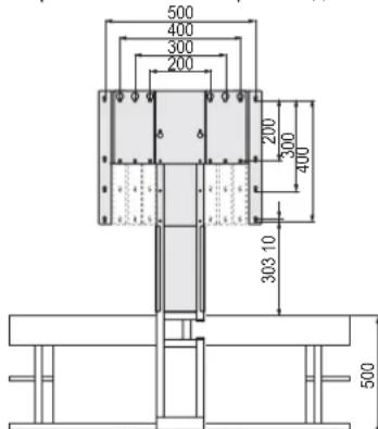 YAMAHA YTSV1100 - Quand on utilise la barre de montage pour TV + l'adaptateur de montage - 3