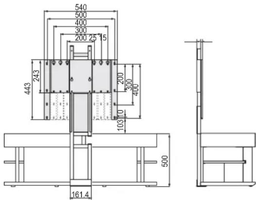 YAMAHA YTSV1100 - Quand on utilise la barre de montage pour TV + l'adaptateur de montage - 1
