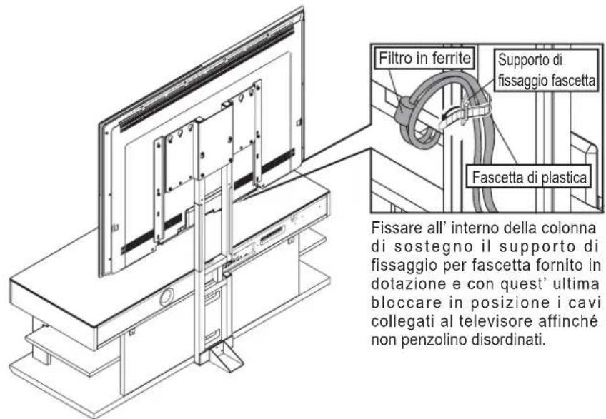 YAMAHA YTSV1100 - - Posizionamento dell'adattatore di montaggio con il supporto di montaggio teilevisore - 12