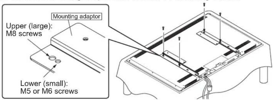YAMAHA YTSV1100 - - When using the TV mounting bracket + mounting adaptor - 6