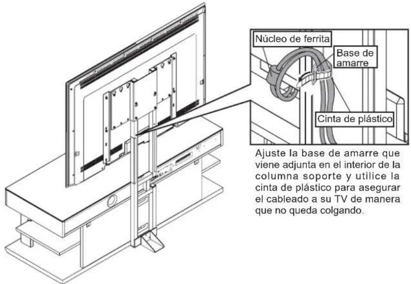 YAMAHA YTSV1100 - -Posicion de los tornillos de la plaza soporte de montaje de la TV para aparear - 5