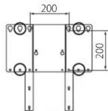YAMAHA YTSV1100 - Positioning of TV mounting bracket screws to tighten - 4