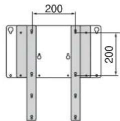YAMAHA YTSV1100 - - Placering av monteringsadapter med TV-monteringskonsol - 4