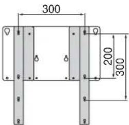 YAMAHA YTSV1100 - - Placering av monteringsadapter med TV-monteringskonsol - 3
