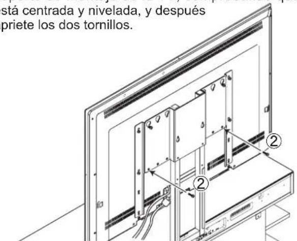 YAMAHA YTSV1100 - -Posicion de los tornillos de la plaza soporte de montaje de la TV para aparear - 1