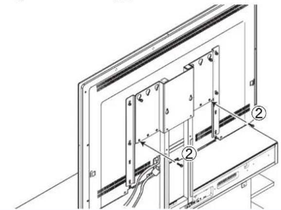 YAMAHA YTSV1100 - - Plaatings van de bevestigingsschroeven voor de TV-montagebeugel om vast te draaien - 5