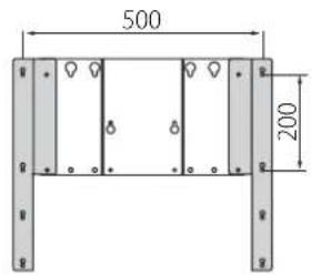 YAMAHA YTSV1100 - ■Positioning of the mounting adaptor with the TV mounting bracket - 1