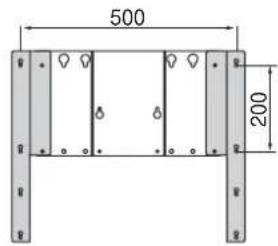 YAMAHA YTSV1100 - - Positionierung des Halterungsadapters auf die TV-Halterung - 1