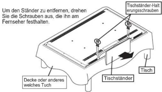YAMAHA YTSV1100 - Wenn nur die TV-Halterung verwendet wird - 1