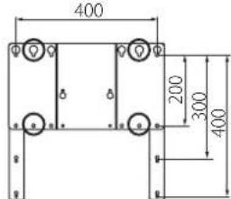 YAMAHA YTSV1100 - Positioning of TV mounting bracket screws to tighten - 3