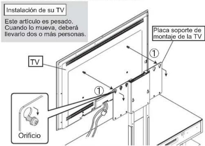 YAMAHA YTSV1100 - - Cuando utilisesolelaplacesoporte de montaje de la TV - 9