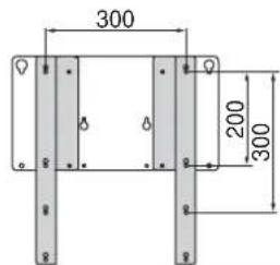 YAMAHA YTSV1100 - - Posizionamento dell'adattatore di montaggio con il supporto di montaggio teilevisore - 3