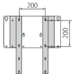 YAMAHA YTSV1100 - ■Positioning of the mounting adaptor with the TV mounting bracket - 4