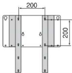 YAMAHA YTSV1100 - - Plaatsen van de montageadapter met de TV-montagebeugel - 4