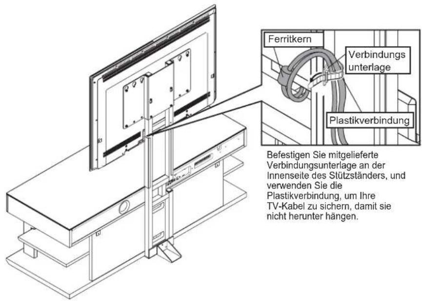 YAMAHA YTSV1100 - ■Bei Verwendung von TV-Halterung + Halterungsadapter - 1