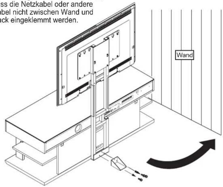 YAMAHA YTSV1100 - Wenn nur die TV-Halterung verwendet wird - 18