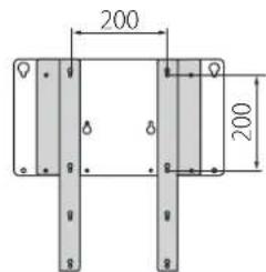 YAMAHA YTSV1100 - Positionnement de l'adaptateur de montage avec la barre de montage pour TV - 4