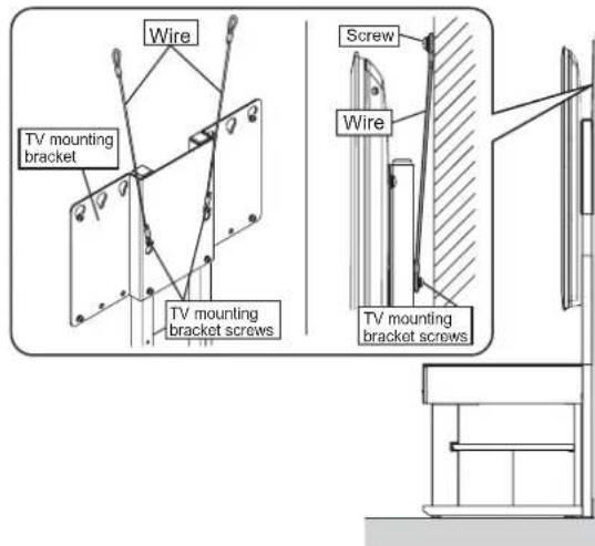 YAMAHA YTSV1100 - Securing the Unit so it does not Tip Over - 1