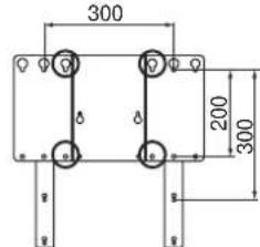 YAMAHA YTSV1100 - - Plaatings van de bevestigingsschroeven voor de TV-montagebeugel om vast te draaien - 3