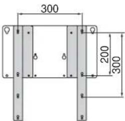 YAMAHA YTSV1100 - -Posicion del adaptordo de fijacion con la plac soporte de montaje de la TV - 3