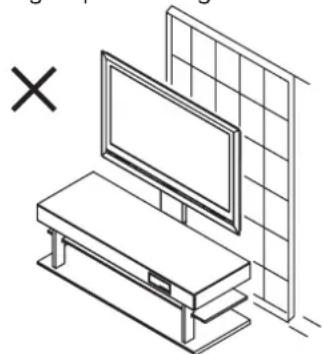 YAMAHA YTSV1100 - Sobre la Posicion del Mueble de su TV - 9