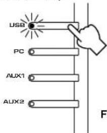 YAMAHA DPU50 - Hold down the USB input selector key until the selected number of channels disappears (for about two seconds). - 1