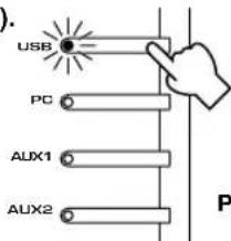 YAMAHA DPU50 - Mantenete premuto il tasto di selezione dell'ingresso USB fino a quando non appare l'impostazione dell'attuale canale (per due - 1