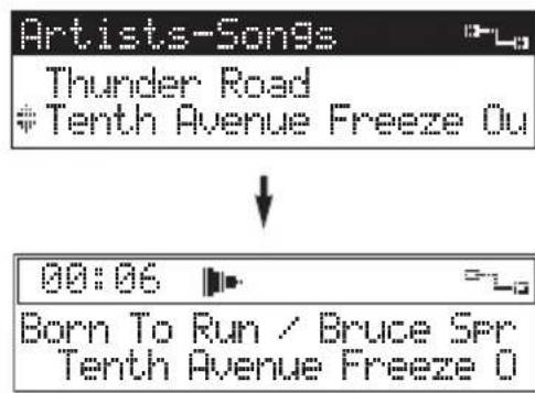 YAMAHA MCXC15 - Appuyez sur / pour selectionner une œuvre musicale donnée puis appuyez sur SELECT ou sur  pour en commencer la lecture. - 1