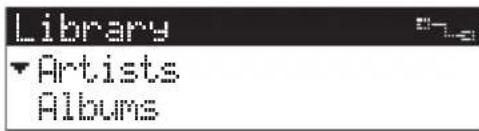 YAMAHA MCXC15 - Tryck på ∧/∨ För attwälja "Artists" och tryck sedan på SELECT. - 1