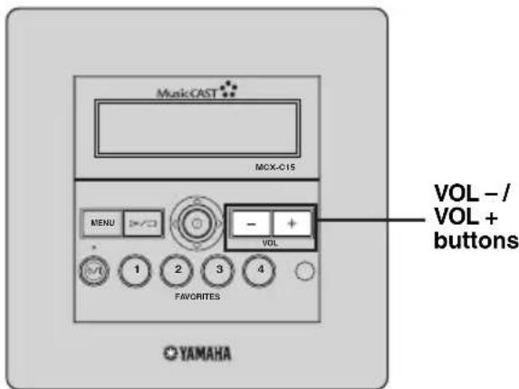 YAMAHA MCXC15 - Adjusting the volume - 2
