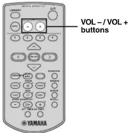 YAMAHA MCXC15 - Adjusting the volume - 1