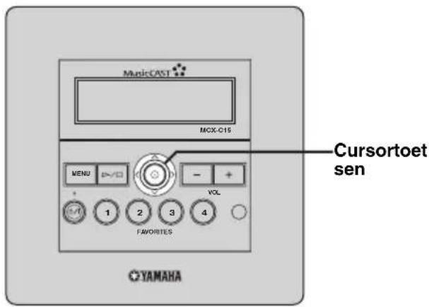 YAMAHA MCXC15 - Gebruik van de cursortoetsen op het Voorpaneel - 1