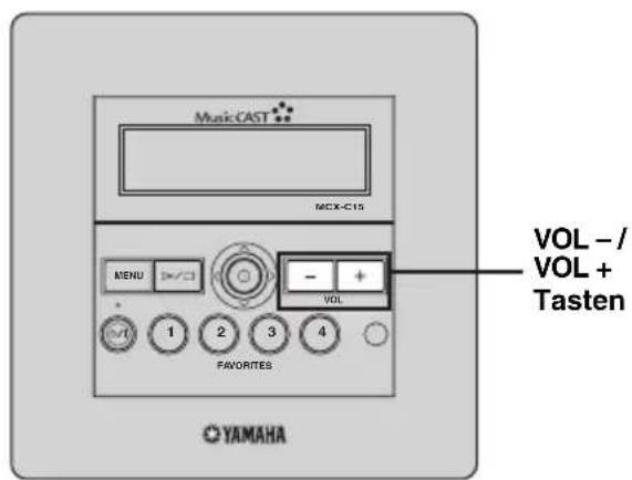 YAMAHA MCXC15 - Einstellung der Lautstärke - 2