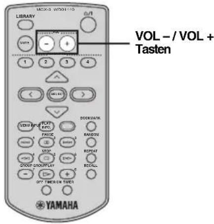 YAMAHA MCXC15 - Einstellung der Lautstärke - 1