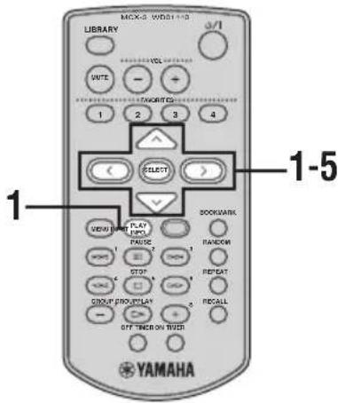 YAMAHA MCXC15 - Cambio del modo de visualización de tiempo - 1