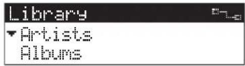 YAMAHA MCXC15 - Appuyez sur / pour selectionner "Artists"uis appuyez sur SELECT. - 1