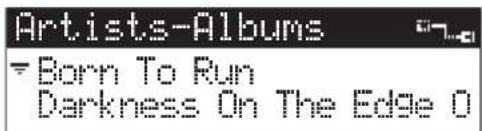 YAMAHA MCXC15 - Druk op / om de naam van het album waar u maar wilt luisteren te kiezen. - 1