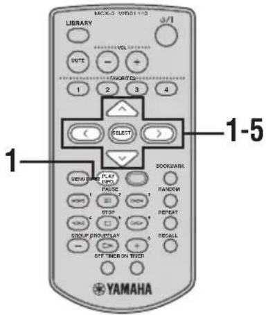 YAMAHA MCXC15 - Umschalten des Zeitanzeigemodus - 1