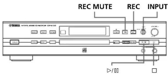 YAMAHA CDRS1000 - Copie manuelle - 1