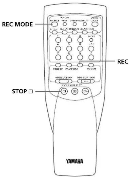 YAMAHA CDRS1000 - Copie synchronisée d'une seule plage musicale - 2