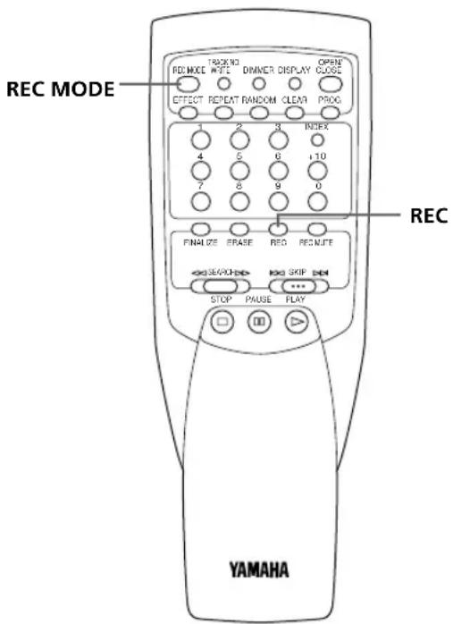 YAMAHA CDRS1000 - Copie synchronisée de toutes les plages musicales - 2