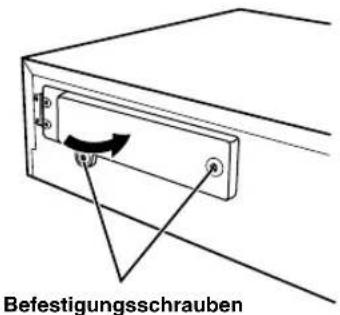 YAMAHA CDRHD1500 - Schließen Sie die Tür des Festplattenspeichers, und ziehen Sie die beiden Befestigungsschrauben an dieser Tür fest. - 1