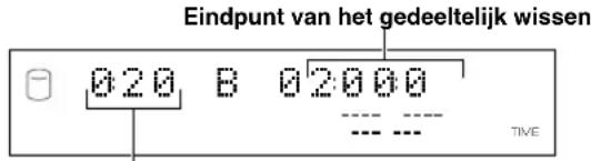 YAMAHA CDRHD1500 - Druk op de MULTI JOG-knop (ENTER op de afstandsbediening) om het beginpunt van het gedeeltelijk wissen te bevestigen. - 1