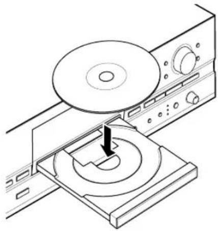 YAMAHA CDRHD1500 - Caricare un CD nel piatto portadisco. - 1