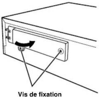 YAMAHA CDRHD1500 - Fermez la porte de l'emplacement du disque dur et serrez les deux vis de fixation de la porte. - 1