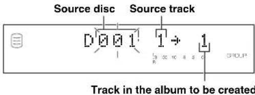YAMAHA CDRHD1500 - If "Album New" is selected (at left), the following screen appears. - 1