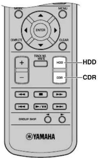 YAMAHA CDRHD1500 - Druk op CDR om de cd-r te gebruiken. - 1