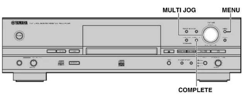 YAMAHA CDRHD1500 - ANNULLERING AV REDIGERINGSÅTGÄRDER (ÅNGRA) - 1