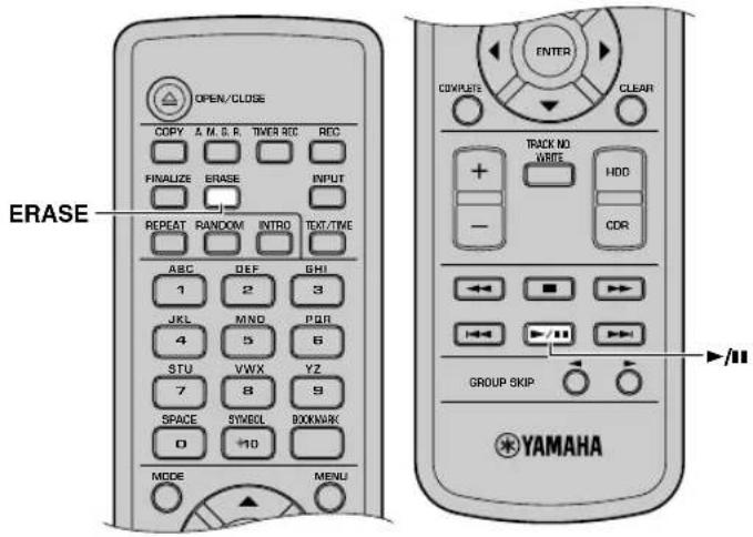 YAMAHA CDRHD1500 - EFFACEMENT DES DONNÉES D'UN DISQUE CD-RW - 2